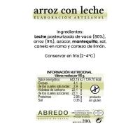 Arroz con leche ABREDO, tarrina 200 g