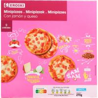 Piccinis de jamón-queso EROSKI, caja 270 g