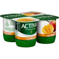 Activia con mango DANONE, pack 4x120 g