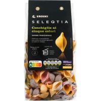 Conchiglie Ai Cinque Colori EROSKI SELEQTIA, paquete 500 g