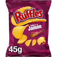 Patata sabor jamon RUFFLES, bolsa 45 g