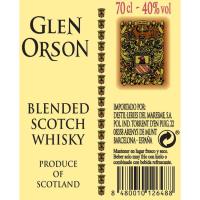 Whisky escocés GLEN ORSON, botella 70 cl