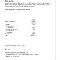 Salchichón regio ARGAL, al corte, compra mínima 100 g