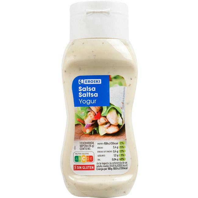 Salsa de yogur EROSKI, bote 300 g