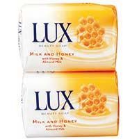 Jabón con extractos de leche-miel LUX, pastilla, pack 2 uds