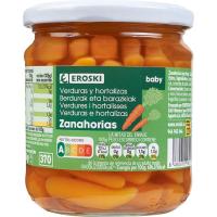 Zanahoria cocida EROSKI, frasco 210 g