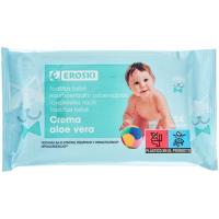 Toallitas aloe vera EROSKI Bebé, paquete 24 uds