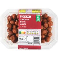 Avellanas crudas EROSKI, tarrina 150 g