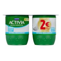 Activia 0% natural edulcorado DANONE, pack 4x120 g