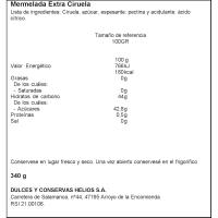 Mermelada de ciruela HELIOS, frasco 340 g 