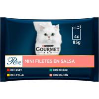 Alimento en salsa para gato GOURMET Perle, pack 4x85 g