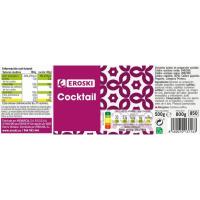 Cocktail encurtidos EROSKI, frasco 500 g 