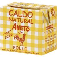 Caldo natural de pollo ANETO, brik 500 ml