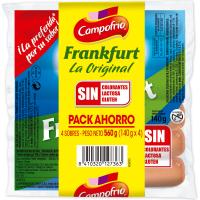Salchichas Frankfurt CAMPOFRÍO, pack 4x140 g
