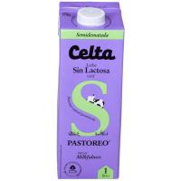 Leche semidesnatada sin lactosa CELTA, brik 1 litro