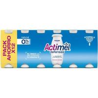 Yogur para beber natural 0% ACTIMEL, pack 12x100 ml