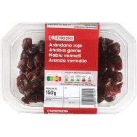 Arándanos rojos EROSKI, tarrina 150 g