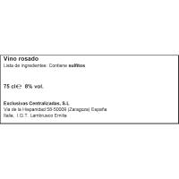 Vino Rosado Lambrusco S. ORSOLA, botella 75 cl