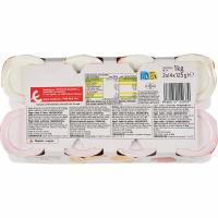 Yogur sabor fresa-plátano-limón EROSKI basic, pack 8x125 g