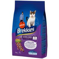 Alimento para gato esterilizado BREKKIES, saco 3 kg