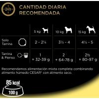 Paté para perro senior CÉSAR, tarrina 150 g