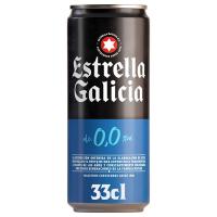Cerveza 0,0 ESTRELLA GALICIA, lata 33 cl