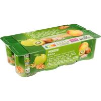 Bífidus con melocotón-manzana-kiwi-cereal EROSKI, pack 8x125 g