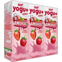 Yogur de fresa FEIRACO, pack 3x200 ml