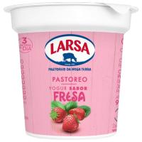 Yogur sabor fresa LARSA, tarrina 125 g