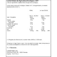 Leche entera ecológica PULEVA, brik 1 litro