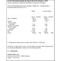 Leche semidesnatada ecológica PULEVA, brik 1 litro