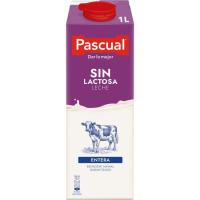 Leche entera sin lactosa PASCUAL, brik 1 litro