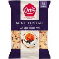 Mini tostas con arándanos ORTIZ, bolsa 90 g