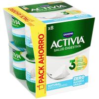 Activia 0% natural edulcorado DANONE, pack 8x120 g