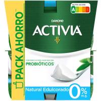 Activia 0% natural edulcorado DANONE, pack 8x120 g