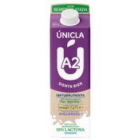 Leche semidesnatada sin lactosa UNICLA, brik 1 litro