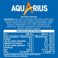 Bebida isotónica de naranja AQUARIUS, pack 2x1,5 litros