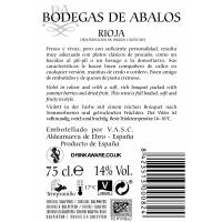 Vino Tempranillo Joven Rioja BOD. ABALOS, botella 75 cl