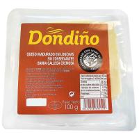 Queso barra DONDIÑO, lonchas, bandeja 100 g