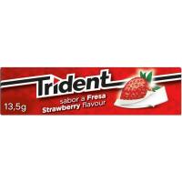 Chicle de fresa Lc TRIDENT, paquete 14 g