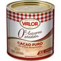 Cacao puro VALOR, lata 250 g