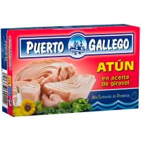 Atún en aceite de girasol PUERTO GALLEGO, lata 110 g