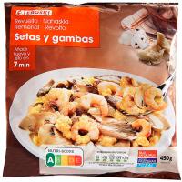 Revuelto de setas-gambas EROSKI, bolsa 450 g