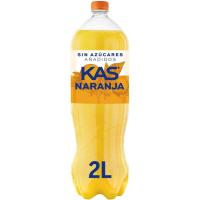Refresco de naranja KAS Zero Azúcar, botella 2 litros