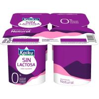 Preparado lácteo sin lactosa 0% natural KAIKU, pack 4x125 g