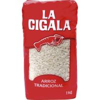 Arroz redondo tradicional LA CIGALA, paquete 1 kg