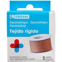 Esparadrapo tejido 2,5 cm EROSKI, pack 1 ud