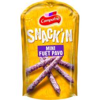 Mini fuet de pavo en stick CAMPOFRÍO, bolsa 50 g