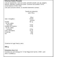 Chorizo extra picante de León EMBULLION, pieza 450 g