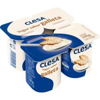 Yogur sabor a galleta CLESA, pack 4x125 g